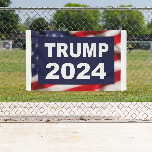 Lona Bandera estadounidense de Trump 2024 (In situ)
