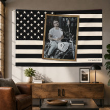 Bandera estadounidense personalizada con tu foto, 
