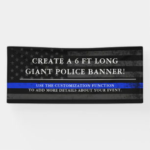Lona Bandera estadounidense temática de la policía Fond