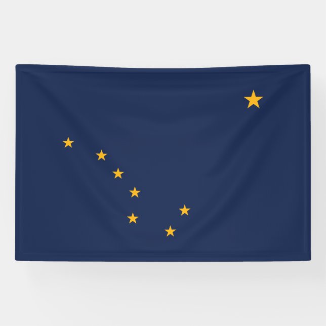Lona Bandera estatal de Alaska (Horizontal)