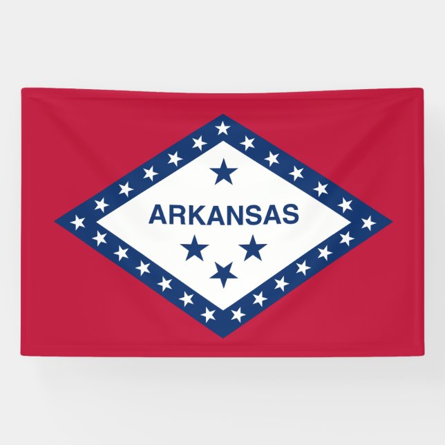 Lona Bandera estatal de Arkansas (Horizontal)
