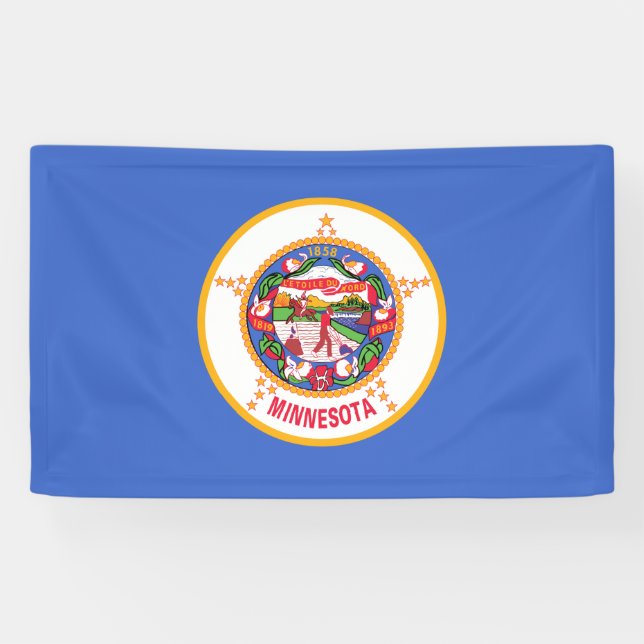 Lona Bandera estatal de Minnesota (Horizontal)