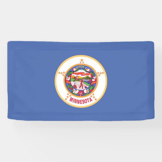 Lona Bandera estatal de Minnesota (Horizontal)