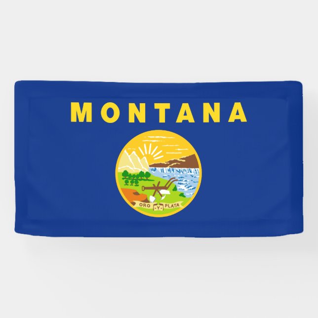 Lona Bandera Estatal de Montana (Horizontal)