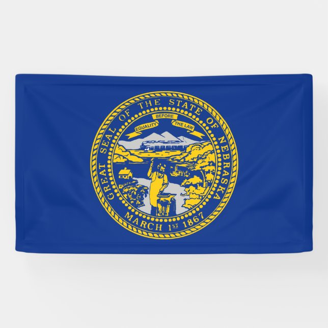 Lona Bandera Estatal de Nebraska (Horizontal)