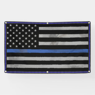 Lona Bandera fina apenada hecha andrajos de Blue Line