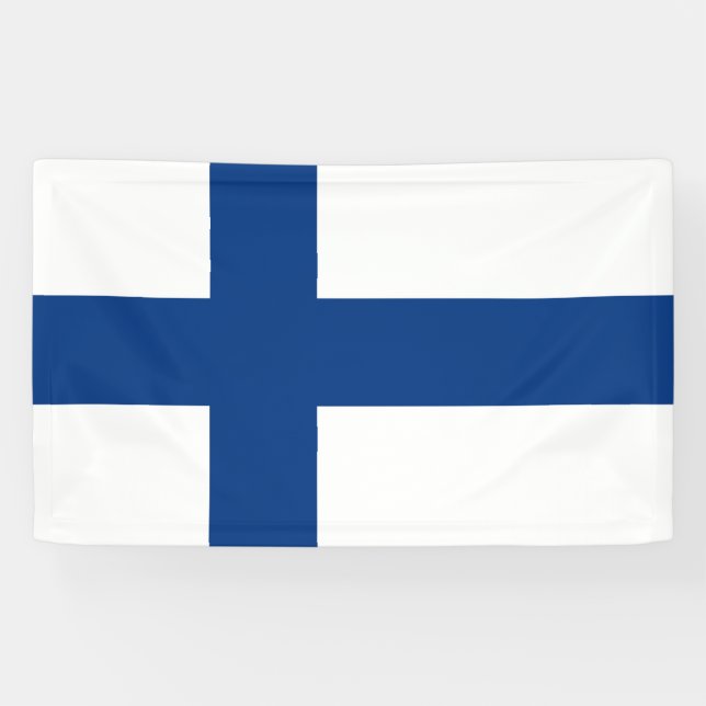 Lona Bandera finlandesa (Finlandia) (Horizontal)