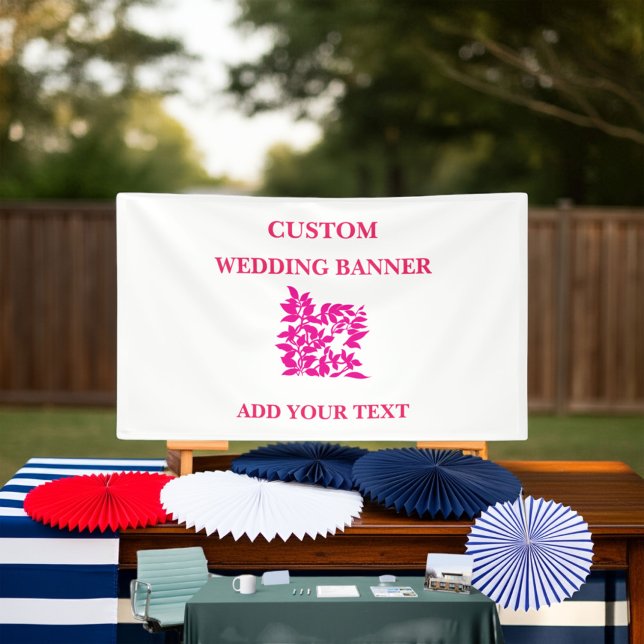 Lona Bandera floral blanca roja | Fiesta elegante de vu (Class of 2022 banners made bold with zazzlemade flair! #zazzlemade #graduatebanners

)