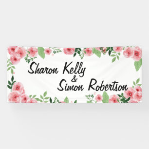 Lona Bandera floral de la boda