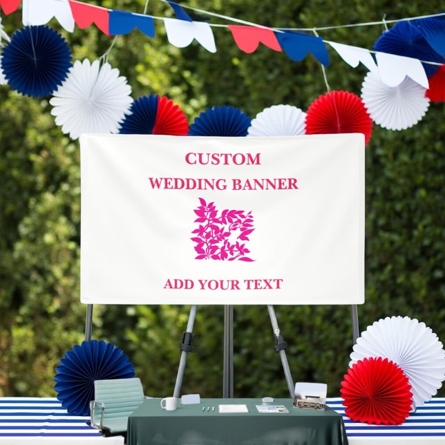Lona Bandera Floral Personalizada | Graduación | Bebé | (Celebrate big with custom banners – #zazzlemade quality you can count on!)