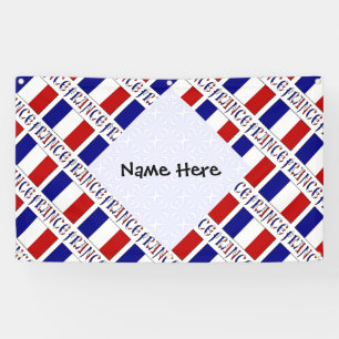 Lona Bandera francesa en baldosas personalizada 