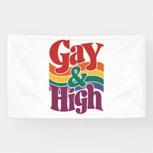 Lona Bandera Gay y Alta Retro Orgullo LGBTQ