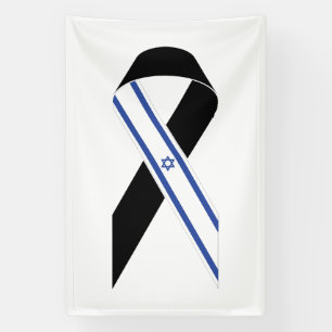 Lona Bandera israelí de la cinta negra