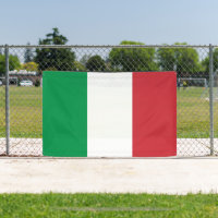 Bandera italiana en un cartel de un personalizado 