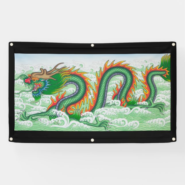 Lona Bandera JAPONESA del DRAGÓN (Horizontal)