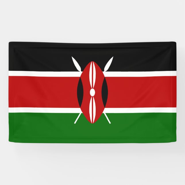 Lona Bandera keniana (Kenya) (Horizontal)