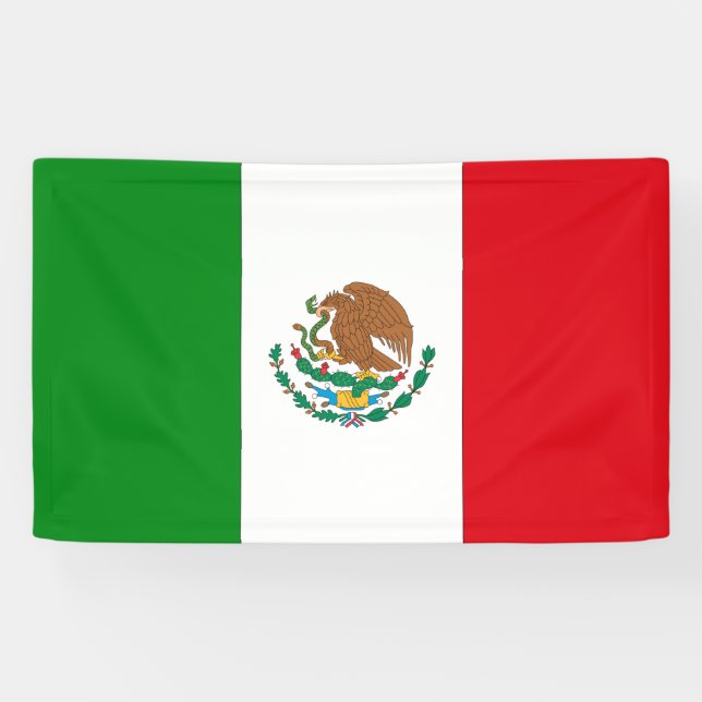 Lona Bandera mexicana (Horizontal)