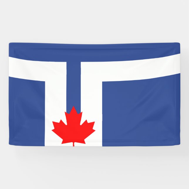 Lona Bandera municipal de Toronto (Canadá) (Horizontal)