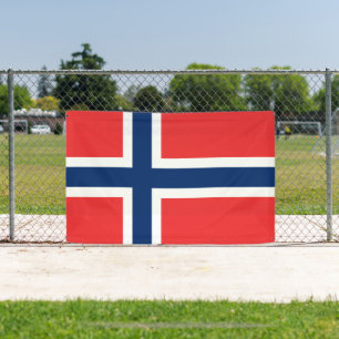 Lona Bandera noruega de un cartel personalizado de Noru