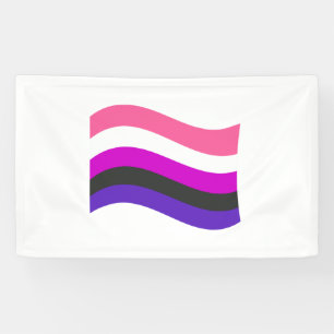 Lona Bandera ondulada de orgullo genderfluid