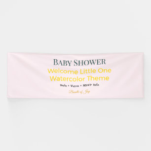 Lona Bandera para Baby Shower   Alegría Acuarela