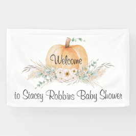 Lona Bandera para Baby Shower Little Pumpkin