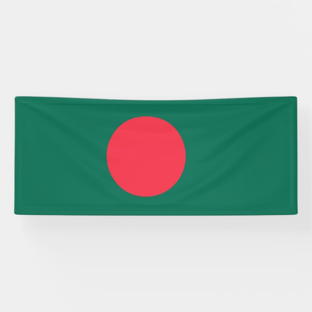 Lona Bandera patriótica bangladesí (Horizontal)