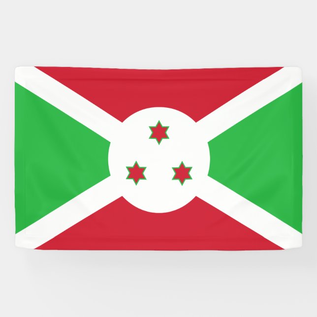 Lona Bandera patriótica burundesa (Horizontal)