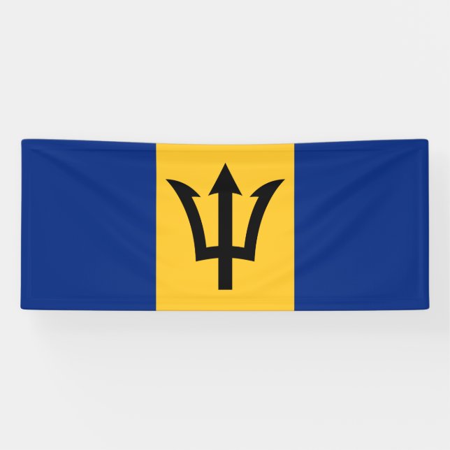 Lona Bandera Patriótica de Barbados (Horizontal)