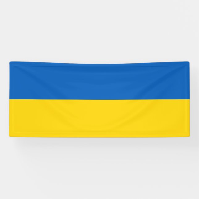 Lona Bandera patriótica de Ucrania (Horizontal)