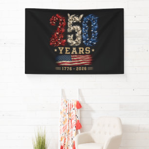 Lona Bandera Patriótica del Águila Americana 250 Años