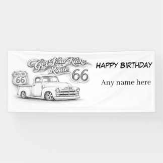 Lona Bandera personalizable de la Ruta 66