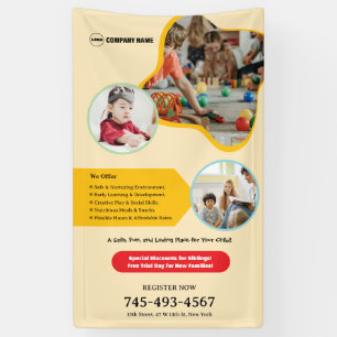 Lona Bandera personalizable para guardería infantil