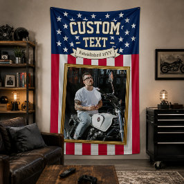 Lona Bandera personalizada con foto de EE. UU., Patriót