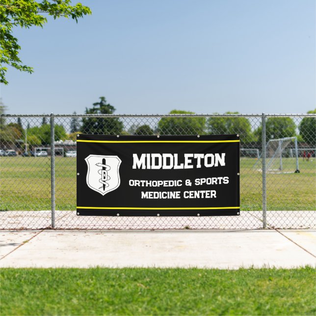 Lona Bandera personalizada de 4 x 8 para exterior con t (in situ)