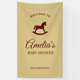 Lona Bandera personalizada para baby shower de Caballo 