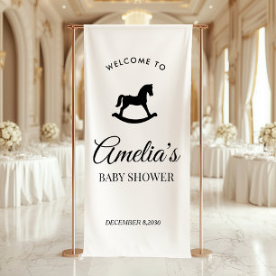 Lona Bandera personalizada para baby shower de Caballo