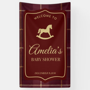 Lona Bandera personalizada para baby shower de Caballo 