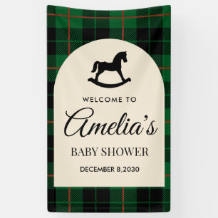 Lona Bandera personalizada para baby shower de Caballo 
