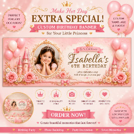 Lona Bandera personalizada para fiesta de cumpleaños pa