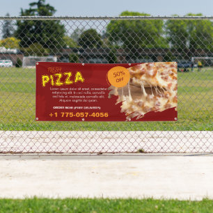 Lona Bandera personalizada para pizzería