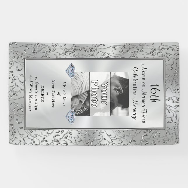 Lona Bandera personalizada vertical de la foto, (Horizontal)