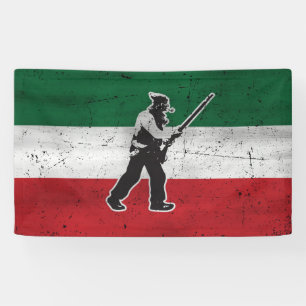 Lona Bandera Quebec y Patriota Henri Julien erosionado