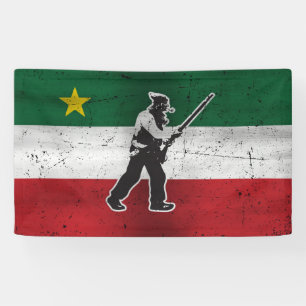 Lona Bandera Quebec y Patriota Henri Julien erosionado