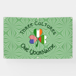 Lona Bandera Shamrock irlandesa norteamericana búlgara