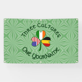 Lona Bandera Shamrock norteamericana belga personalizad
