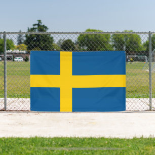 Lona Bandera sueca de cartel personalizado de Suecia
