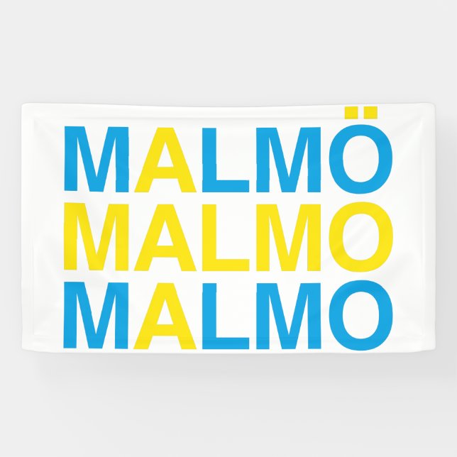 Lona Bandera sueca MALMO (Horizontal)
