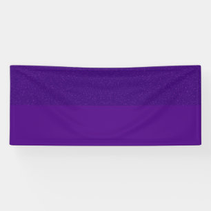 Lona Bandera superior de purpurina morada personalizada