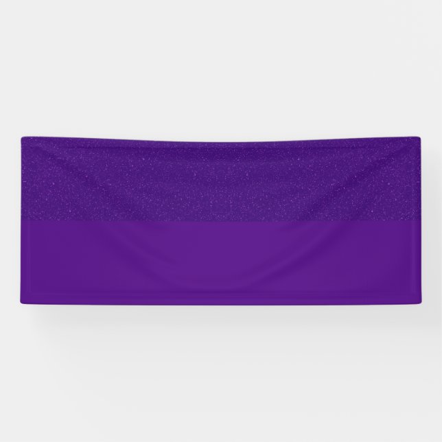 Lona Bandera superior de purpurina morada personalizada (Horizontal)